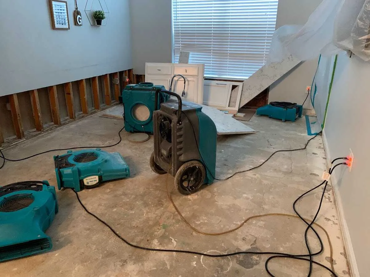 Dehumidifier in flood-cut room for Water Extraction & Removal in Berwyn